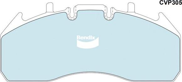 Bendix-AU CVP305PTHD - Гальмівні колодки, дискові гальма autozip.com.ua