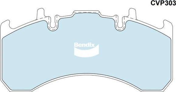 Bendix-AU CVP303PTHD - Гальмівні колодки, дискові гальма autozip.com.ua