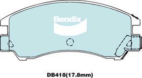 Bendix-AU DB418 GCT - Гальмівні колодки, дискові гальма autozip.com.ua