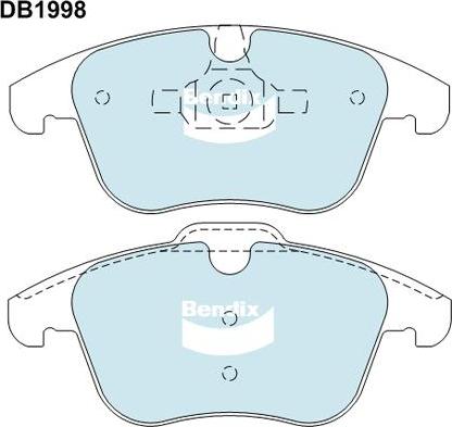 Bendix-AU DB1998 EURO+ - Гальмівні колодки, дискові гальма autozip.com.ua