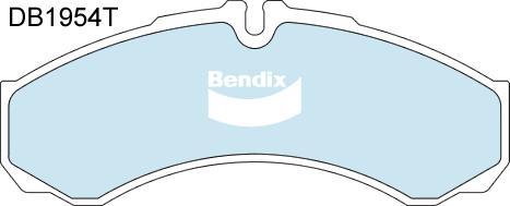 Bendix-AU DB1954T HD - Гальмівні колодки, дискові гальма autozip.com.ua