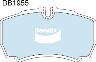 Bendix-AU DB1955 HD - Гальмівні колодки, дискові гальма autozip.com.ua