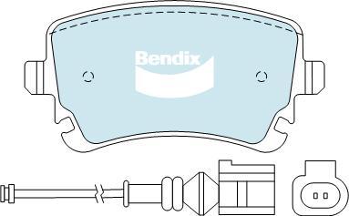 Bendix-AU DB1956 EURO+ - Гальмівні колодки, дискові гальма autozip.com.ua