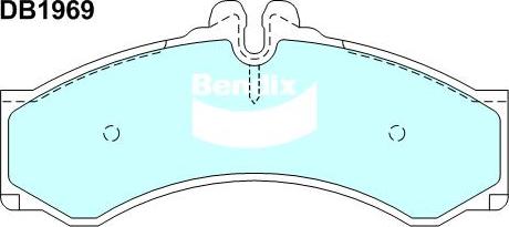 Bendix-AU DB1969 HD - Гальмівні колодки, дискові гальма autozip.com.ua