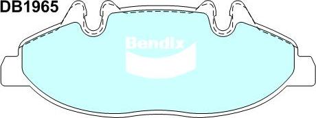 Bendix-AU DB1965 EURO+ - Гальмівні колодки, дискові гальма autozip.com.ua
