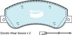 Bendix-AU DB1915 EURO+ - Гальмівні колодки, дискові гальма autozip.com.ua