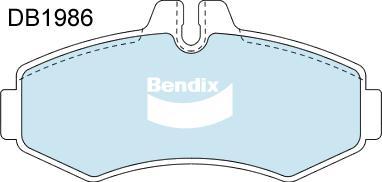 Bendix-AU DB1986 HD - Гальмівні колодки, дискові гальма autozip.com.ua