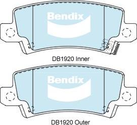 Bendix-AU DB1920 GCT - Гальмівні колодки, дискові гальма autozip.com.ua