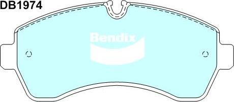 Bendix-AU DB1974 HD - Гальмівні колодки, дискові гальма autozip.com.ua