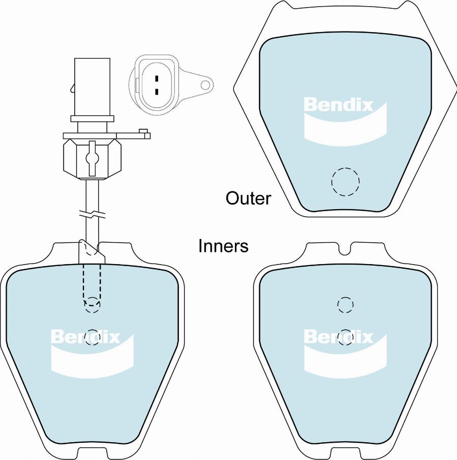 Bendix-AU DB1442 HD - Гальмівні колодки, дискові гальма autozip.com.ua