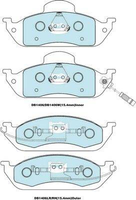 Bendix-AU DB1406 EURO+ - Гальмівні колодки, дискові гальма autozip.com.ua