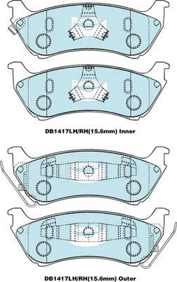 Bendix-AU DB1417 GCT - Гальмівні колодки, дискові гальма autozip.com.ua