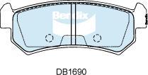Bendix-AU DB1690 GCT - Гальмівні колодки, дискові гальма autozip.com.ua
