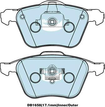 Bendix-AU DB1658 EURO+ - Гальмівні колодки, дискові гальма autozip.com.ua