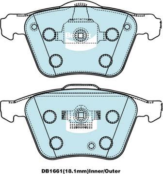 Bendix-AU DB1661 EURO+ - Гальмівні колодки, дискові гальма autozip.com.ua