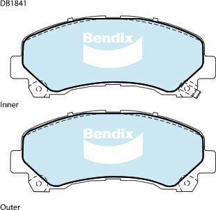 Bendix-AU DB1841 -4WD - Гальмівні колодки, дискові гальма autozip.com.ua