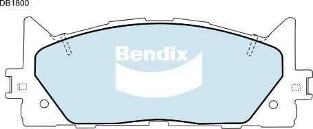 Bendix-AU DB1800 HD - Гальмівні колодки, дискові гальма autozip.com.ua