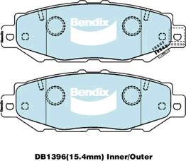 Bendix-AU DB1396 HD - Гальмівні колодки, дискові гальма autozip.com.ua