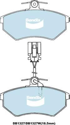Bendix-AU DB1327 EURO+ - Гальмівні колодки, дискові гальма autozip.com.ua