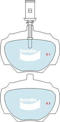 Bendix-AU DB1285 HD - Гальмівні колодки, дискові гальма autozip.com.ua