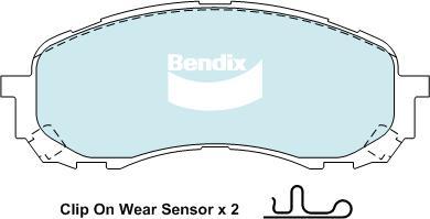 Bendix-AU DB1744 GCT - Гальмівні колодки, дискові гальма autozip.com.ua