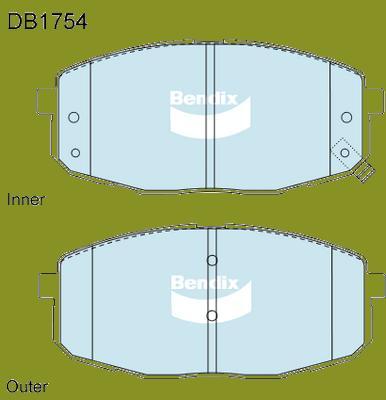 Bendix-AU DB1754 GCT - Гальмівні колодки, дискові гальма autozip.com.ua