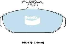 Bendix-AU DB317 GCT - Гальмівні колодки, дискові гальма autozip.com.ua