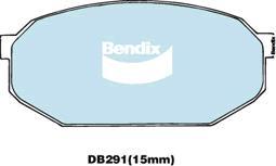 Bendix-AU DB291 GCT - Гальмівні колодки, дискові гальма autozip.com.ua