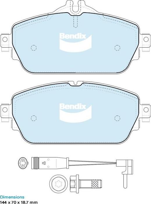 Bendix-AU DB2403 GCT - Гальмівні колодки, дискові гальма autozip.com.ua