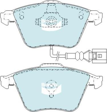 Bendix-AU DB2402 EURO+ - Гальмівні колодки, дискові гальма autozip.com.ua