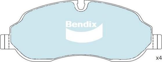 Bendix-AU DB2516 EURO+ - Гальмівні колодки, дискові гальма autozip.com.ua