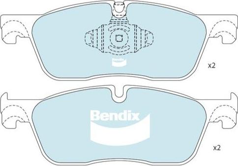 Bendix-AU DB2511 EURO+ - Гальмівні колодки, дискові гальма autozip.com.ua