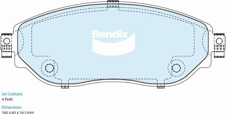 Bendix-AU DB2619 HD - Гальмівні колодки, дискові гальма autozip.com.ua