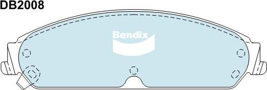 Bendix-AU DB2008 GCT - Гальмівні колодки, дискові гальма autozip.com.ua