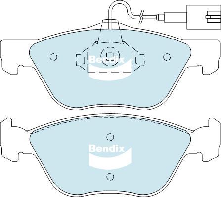 Bendix-AU DB2037 EURO+ - Гальмівні колодки, дискові гальма autozip.com.ua