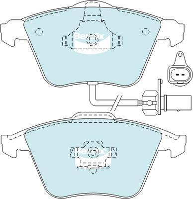 Bendix-AU DB2198 EURO+ - Гальмівні колодки, дискові гальма autozip.com.ua