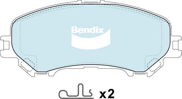 Bendix-AU DB2345 HD - Гальмівні колодки, дискові гальма autozip.com.ua