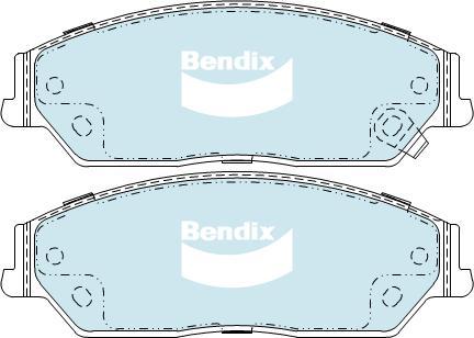 Bendix-AU DB2243 GCT - Гальмівні колодки, дискові гальма autozip.com.ua