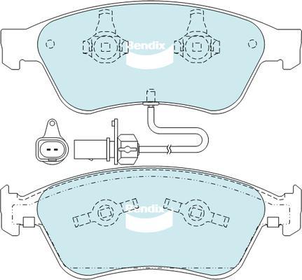 Bendix-AU DB2202 EURO+ - Гальмівні колодки, дискові гальма autozip.com.ua