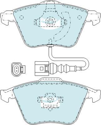 Bendix-AU DB2210 EURO+ - Гальмівні колодки, дискові гальма autozip.com.ua