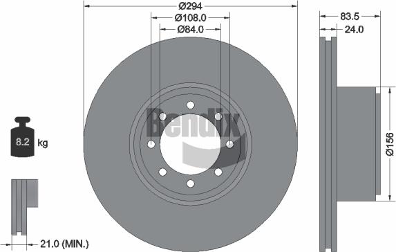 BENDIX Braking BDS1362 - Гальмівний диск autozip.com.ua