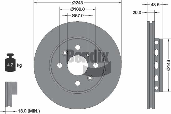 BENDIX Braking BDS2149 - Гальмівний диск autozip.com.ua