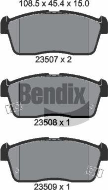 BENDIX Braking BPD1996 - Гальмівні колодки, дискові гальма autozip.com.ua