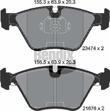 BENDIX Braking BPD1990 - Гальмівні колодки, дискові гальма autozip.com.ua