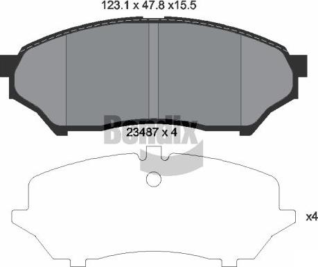 BENDIX Braking BPD1992 - Гальмівні колодки, дискові гальма autozip.com.ua