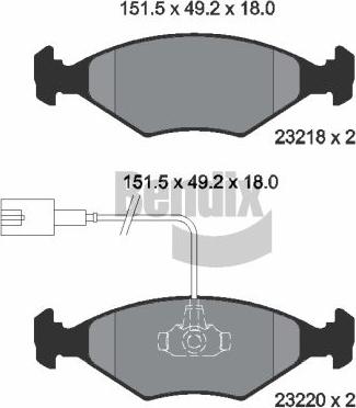BENDIX Braking BPD1943 - Гальмівні колодки, дискові гальма autozip.com.ua