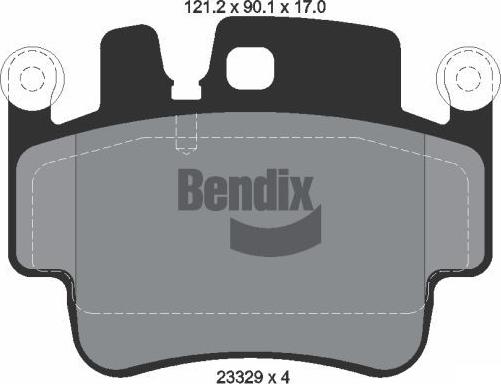 BENDIX Braking BPD1961 - Гальмівні колодки, дискові гальма autozip.com.ua