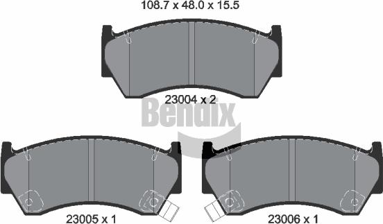 BENDIX Braking BPD1902 - Гальмівні колодки, дискові гальма autozip.com.ua