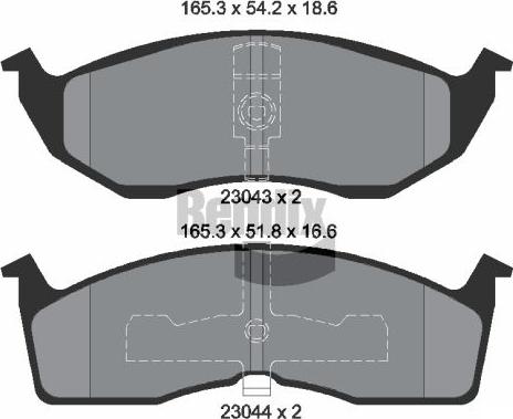 BENDIX Braking BPD1907 - Гальмівні колодки, дискові гальма autozip.com.ua