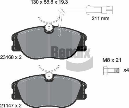 BENDIX Braking BPD1935 - Гальмівні колодки, дискові гальма autozip.com.ua